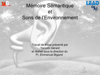 Mémoire Sémantique et Sons de l’Environnement