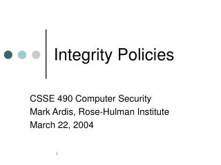 Integrity Policies