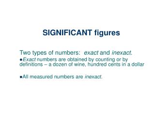 SIGNIFICANT figures