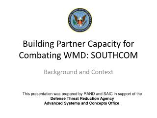 Building Partner Capacity for Combating WMD: SOUTHCOM