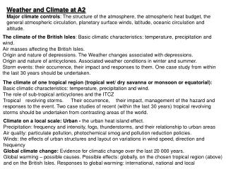 Weather and Climate at A2