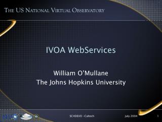 IVOA WebServices