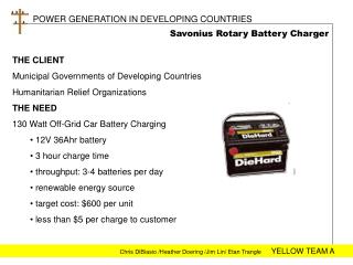 POWER GENERATION IN DEVELOPING COUNTRIES