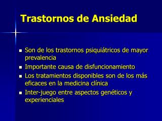 Trastornos de Ansiedad