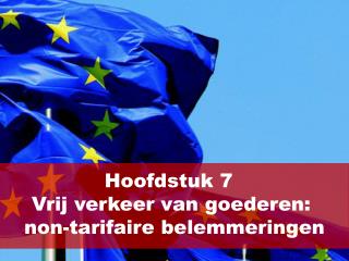 Hoofdstuk 7 	 Vrij verkeer van goederen: non-tarifaire belemmeringen