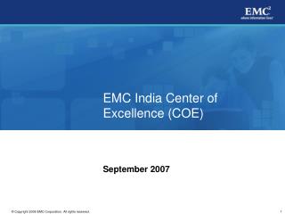 EMC India Center of Excellence (COE)