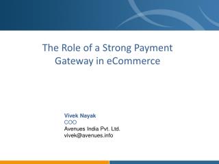 The Role of a Strong Payment Gateway in eCommerce