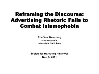 Reframing the Discourse: Advertising Rhetoric Fails to Combat Islamophobia