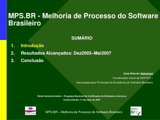 MPS.BR - Melhoria de Processo do Software Brasileiro