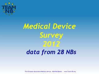 Medical Device Survey 2012 data from 28 NBs