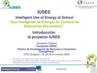 Giuseppe Pugliese Fundación CIRCE (Centro de Investigación de Recursos y Consumos Energéticos)