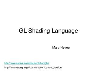 GL Shading Language