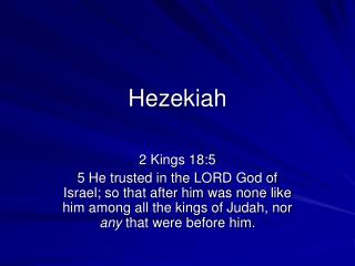 Hezekiah