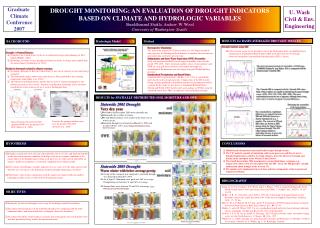 DROUGHT MONITORING: AN EVALUATION OF DROUGHT INDICATORS BASED ON CLIMATE AND HYDROLOGIC VARIABLES