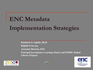 ENC Metadata Implementation Strategies