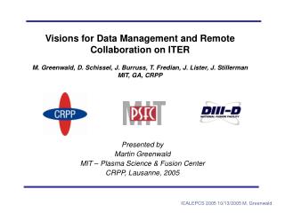 Presented by Martin Greenwald MIT – Plasma Science &amp; Fusion Center CRPP, Lausanne, 2005