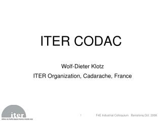 ITER CODAC