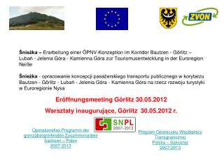 Program Operacyjny Współpracy Transgranicznej Polska – Saksonia 2007-2013