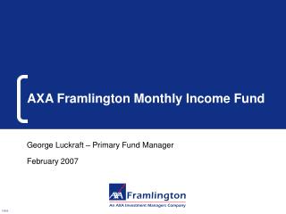 AXA Framlington Monthly Income Fund