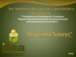 1er. Seminario Nacional de Capacitación y Vinculación