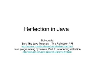 Reflection in Java