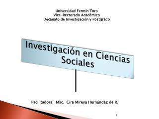 Investigación en Ciencias Sociales