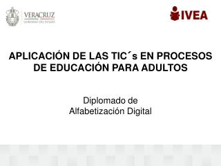 APLICACIÓN DE LAS TIC´s EN PROCESOS DE EDUCACIÓN PARA ADULTOS Diplomado de Alfabetización Digital