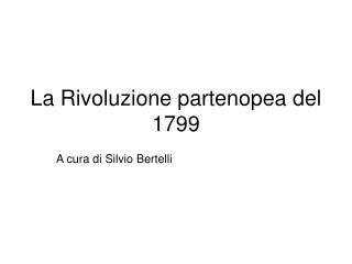 La Rivoluzione partenopea del 1799