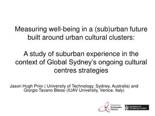 Greater Metropolitan Sydney, a collection of multicultural cities /cultural clusters.