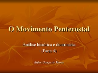 O Movimento Pentecostal