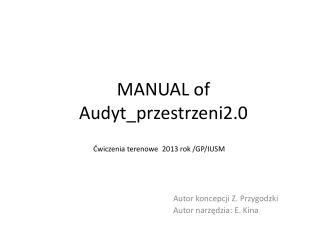 MANUAL of Audyt_przestrzeni2.0