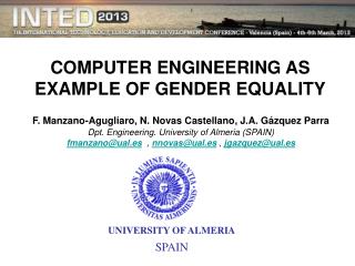 COMPUTER ENGINEERING AS EXAMPLE OF GENDER EQUALITY