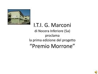 Progetto “Premio Morrone”