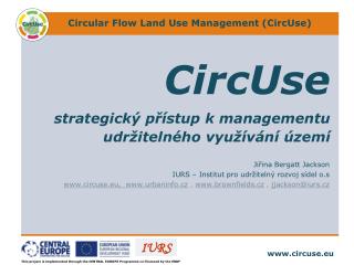 CircUse strategický přístup k managementu udržitelného využívání území