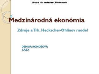 Medzinárodná ekonómia