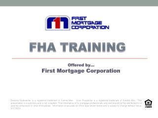 FHA TRAINING