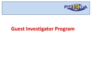 Guest Investigator Program
