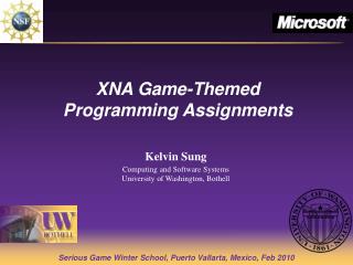 XNA Game-Themed Programming Assignments