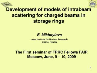 Development of models of intrabeam scattering for charged beams in storage rings