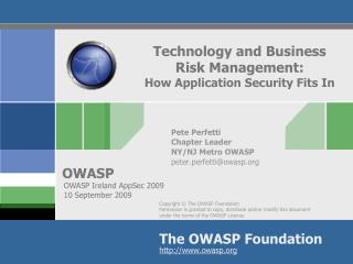 Technology and Business Risk Management: How Application Security Fits In