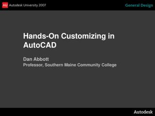 Hands-On Customizing in AutoCAD