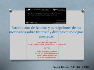 IUIT DOCTORADO EN EDUCACIÓN TECNOLOGÍAS DE LA INFORMACIÓN Y DE LA EDUCACIÓN EQUIPO 1