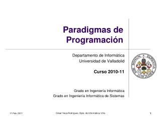 Paradigmas de Programación