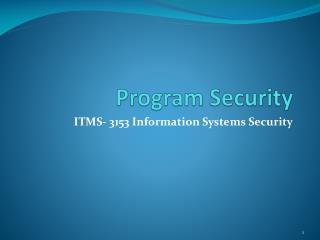 Program Security