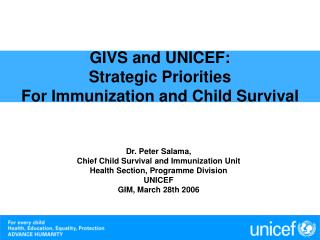 GIVS and UNICEF: Strategic Priorities For Immunization and Child Survival