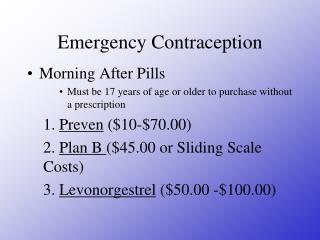 Emergency Contraception