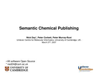 Semantic Chemical Publishing
