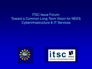 ITSC Issue Forum: Toward a Common Long-Term Vision for NEES Cyberinfrastructure &amp; IT Services