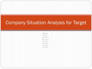 Company Situation Analysis for Target