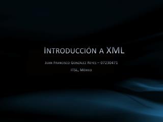 Introducción a XML